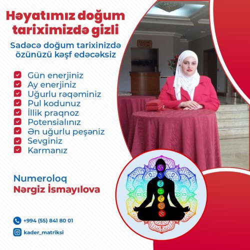 Poster dizayn sifarişi, instagram dizaynları, Numeroloq postları, Nərgiz ismayılova