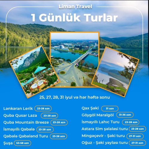 Turizm reklamları, Liman Travels, ölkə daxili turlar, 1 gunluk tur reklami, NTUR00015