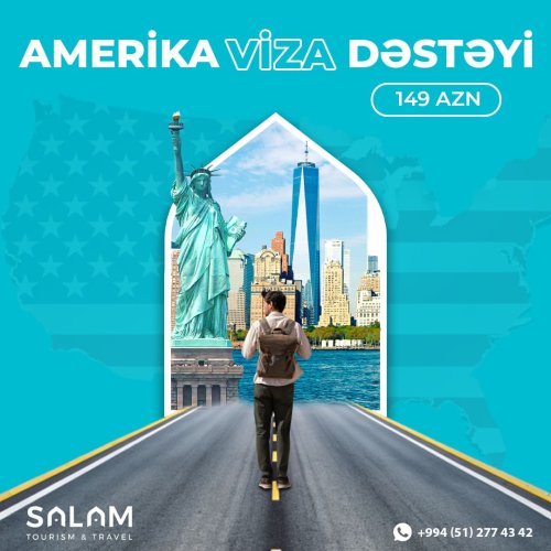 Amerika Viza Dəstəyi, Salam Tourism, Turizm şirkəti, reklam postları, instagram dizaynları, celbedici dizaynlar