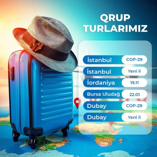 Turizm dizaynları, turizm agentlikləri üçün dizaynlar, post dizayn sifarişi, qrup turu postu