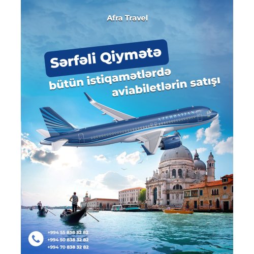 Sərfəli qiymətə aviabiletlər, bütün istiqamətlərə bilet, səyahət biletləri, turizm agentlikləri, turizm dizaynları, turizm postları, VT0003