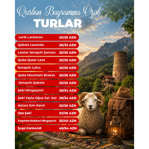 Turizm elan dizaynı, tur paket reklamı, turizm şirkəti dizaynı, istirahət turu reklamı