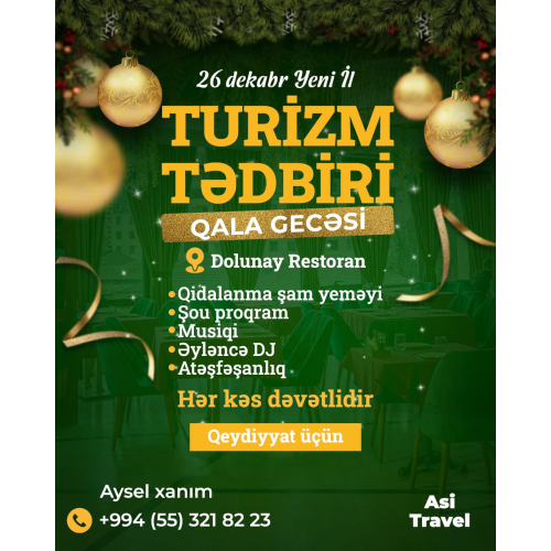 Tur elani, turizm reklamları, post dizaynlar, travel postu, turizm şirkəti üçün Instagram postu