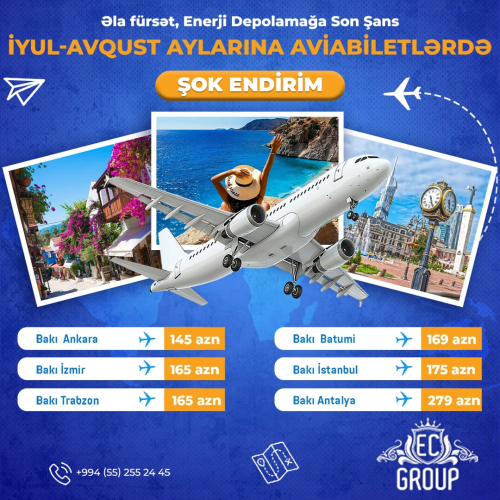 Aviabilet posteri, reklam postu, aviabilet elani, travel postu, turizm post sifarisi