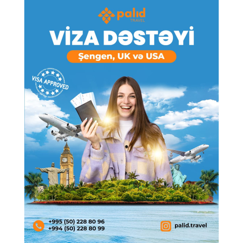 Viza elani, viza reklami, tur elani, turizm postu dizayni, poster hazirlanmasi, turizm post qiyməti