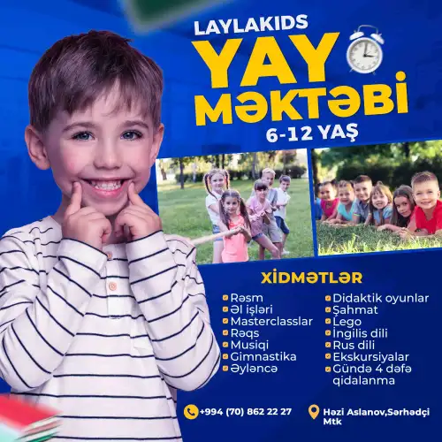 Yay mektebi kursları üçün smm post dizaynları, reklam postu, sosial media post dizaynı, təhsil mərkəzləri üçün dizaynlar