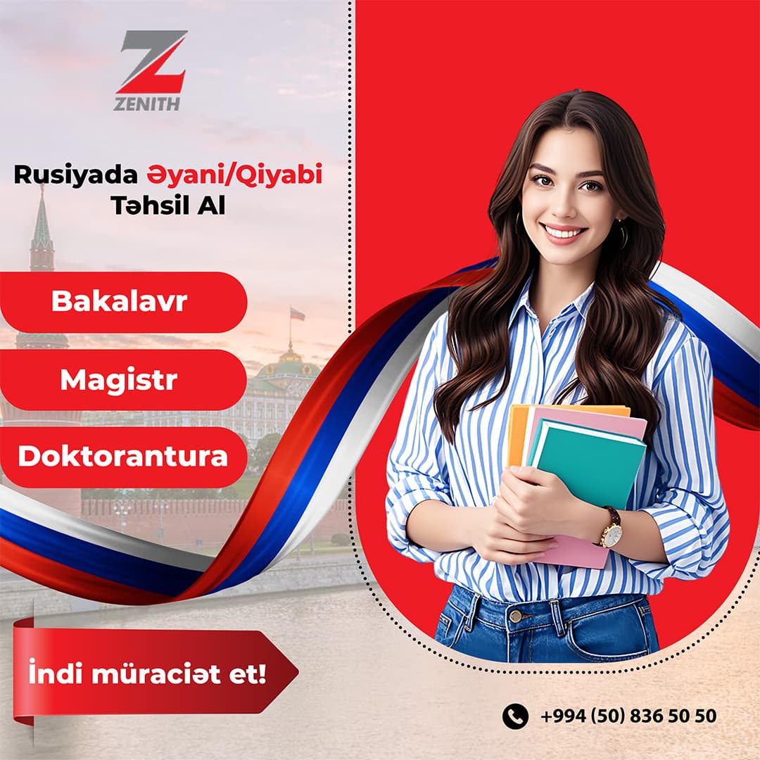 Xaricdə təhsil, kursları üçün reklam poster dizaynları, Zenith Xaricdə ...